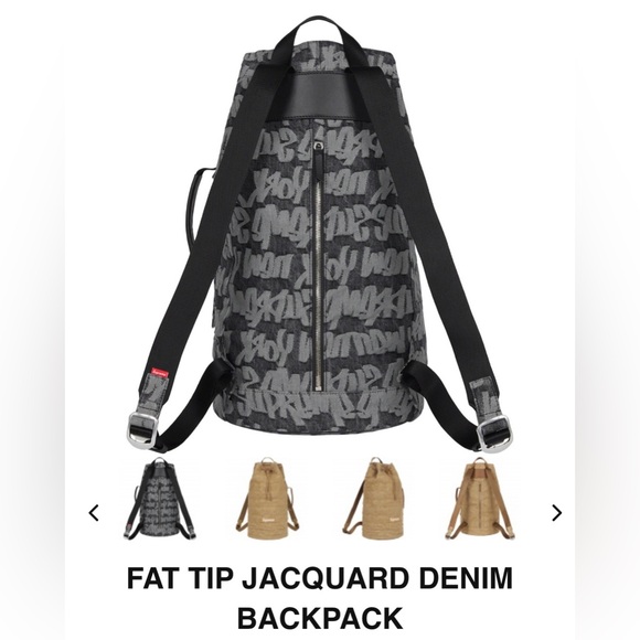 Supreme Black Denim Backpack - Picture 11 of 11